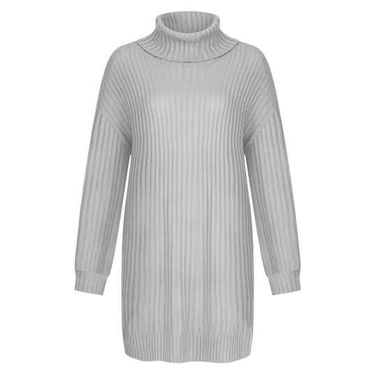 Damen Grobstrick Rollkragenpullover im lässigen Schnitt R&B
