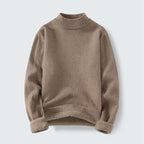 Damen Strickpullover mit hohem Kragen und weichem Innenfutter