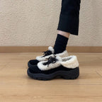 Damen Komfortable Clogs mit flauschigem Innenfutter und praktischem Schnürsystem R&B