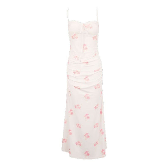 Damen Maxikleid mit zarten Rüschendetails und floralem Mustermix R&B