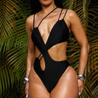 Damen Einteiler Badeanzug mit aufregenden Cut-Outs R&B