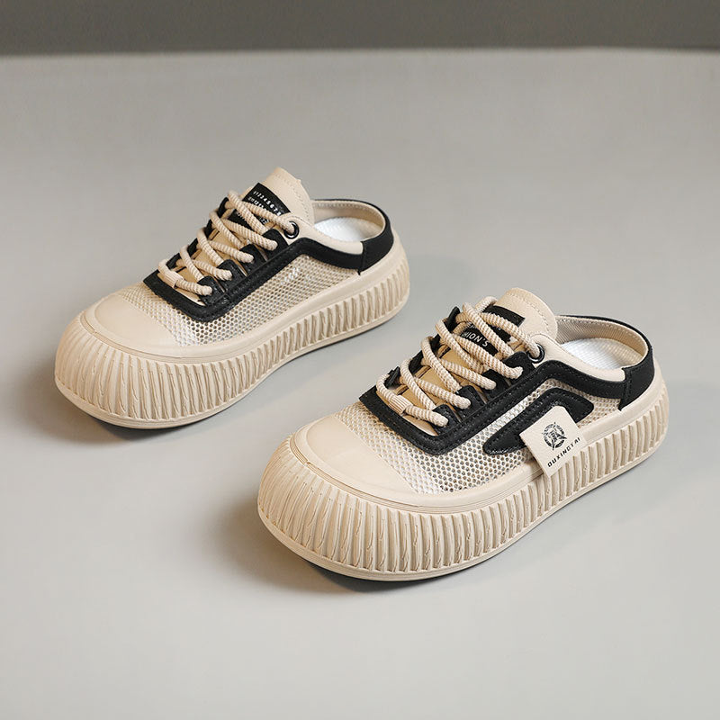Damen lässige Sneaker mit atmungsaktiver Mesh-Oberfläche und rutschfester Gummisohle R&B