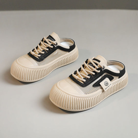 Damen lässige Sneaker mit atmungsaktiver Mesh-Oberfläche und rutschfester Gummisohle R&B