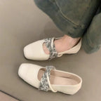 Damen elegante Slipper mit modischer Schnalle und komfortabler Sohle R&B
