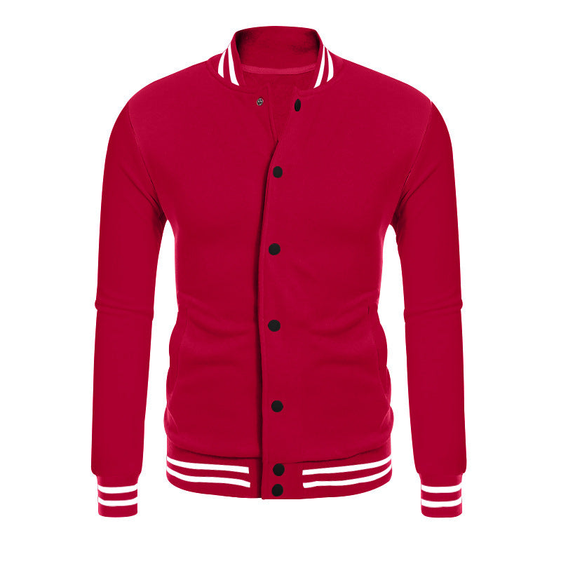 Herren Sportjacke mit kontrastierenden Bündchen und modernen Druckknöpfen R&B