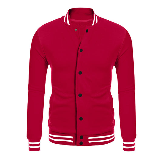 Herren Sportjacke mit kontrastierenden Bündchen und modernen Druckknöpfen R&B
