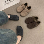 Damen Filz Clogs mit modischem Riemchen und bequemem Fußbett R&B