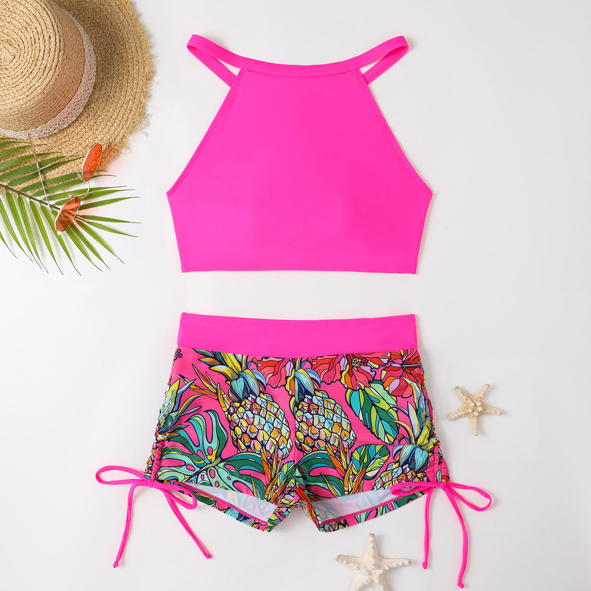 Damen Sportliches Bikiniset mit buntem Muster R&B