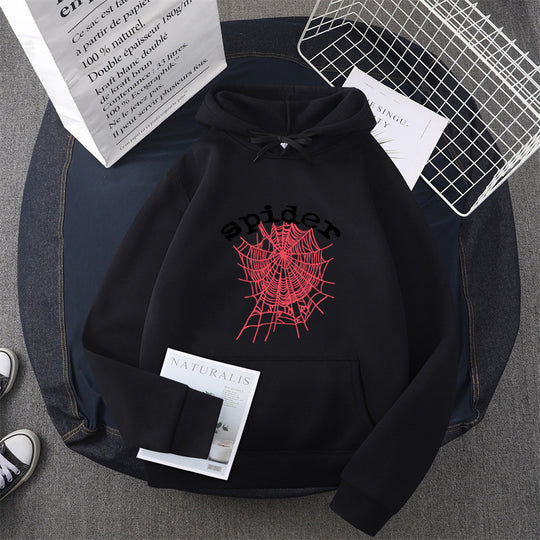 Damen Kapuzensweater mit kreativem Spinnenmotiv R&B