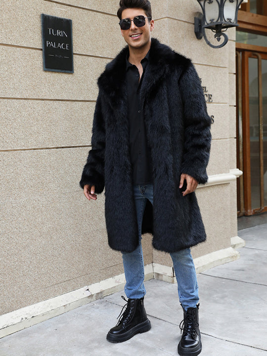 Herren elegante Felljacke R&B