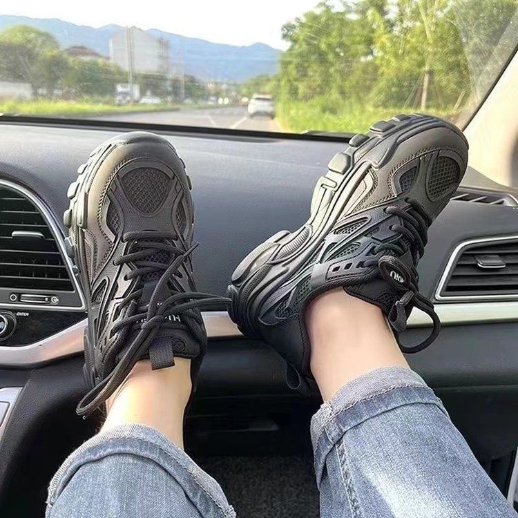 Damen Sportliche Sneakers mit atmungsaktivem Mesh-Obermaterial und rutschfester Sohle R&B