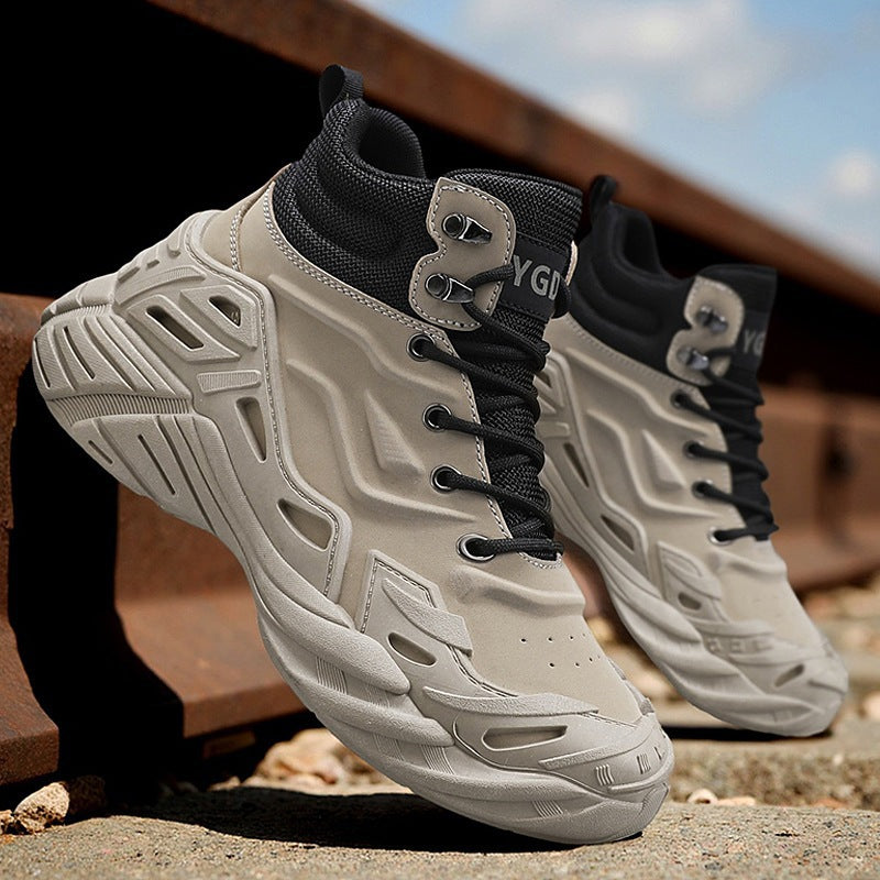 Damen Sportliche hohe Sneakers mit dämpfender Sohle und atmungsaktivem Obermaterial R&B