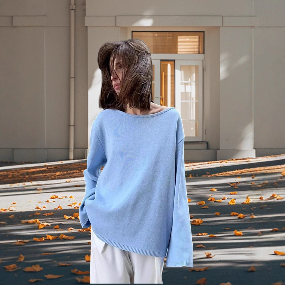 Damen Lässiges Baumwolloberteil mit weitem Schnitt und eleganten Details R&B
