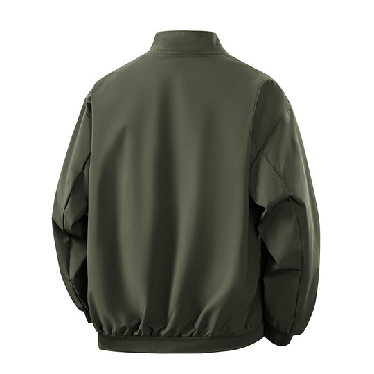Damen lässige Freizeitschnittjacke mit seitlichen Reißverschlusstaschen und steigendem Kragen R&B