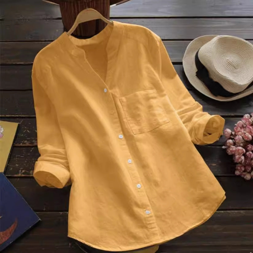 Damen Bluse mit eleganter Knopfleiste und moderner Passform R&B