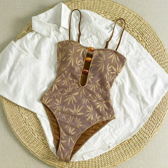 Damen Eleganter Design-Badeanzug mit besonderem Schnitt R&B