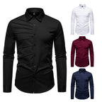 Herren Modisches Langarmhemd mit strukturiertem Design R&B