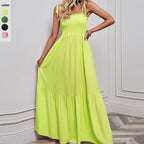 Damen Maxikleid mit schmalem Oberteil und luftiger Rockpassform R&B