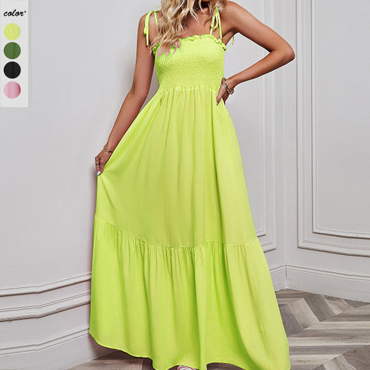 Damen Maxikleid mit schmalem Oberteil und luftiger Rockpassform R&B