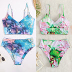 Damen Bikini-Set mit elegantem Wellenmuster