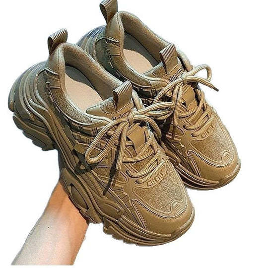 Damen Chunky Sneakers mit atmungsaktiver Mesh-Oberfläche und gepolsterter Sohle R&B