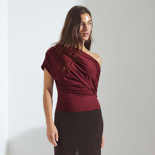 Damen asymmetrisches Top R&B