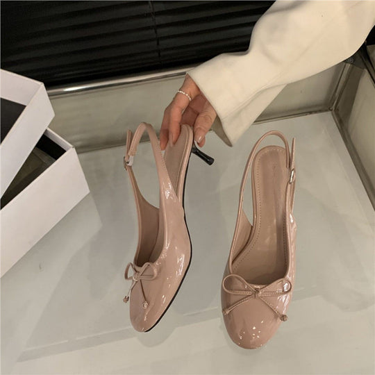 Damen Slingback Ballerinas mit niedlichem Schleifendetail R&B