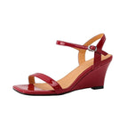 Damen Wedgesandalen mit elegantem Fersenriemen und hohem Absatz R&B