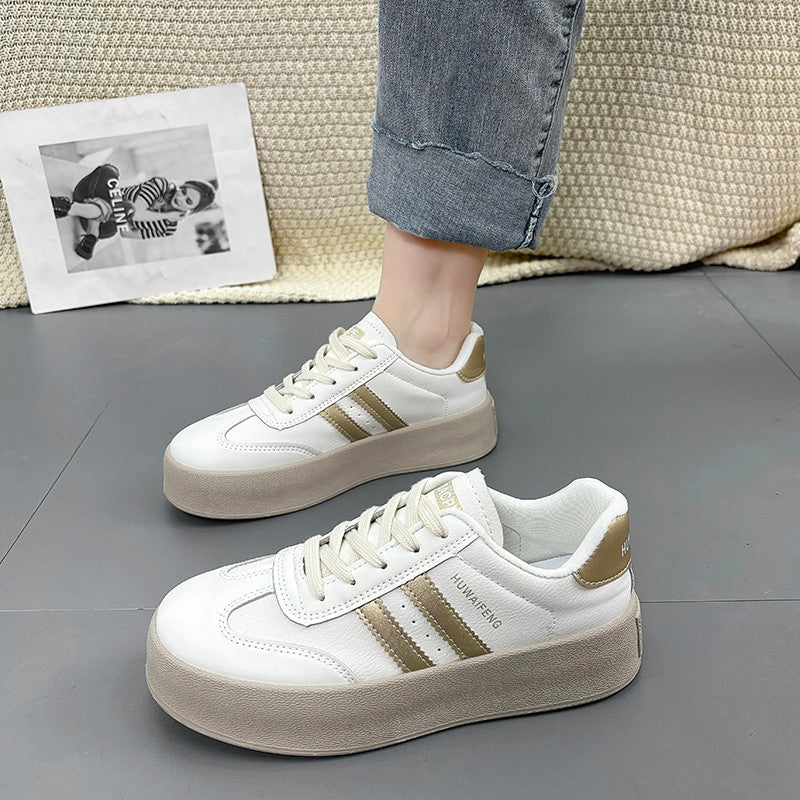 Damen Plateau Sneakers mit elegantem Design und rutschfester Sohle R&B