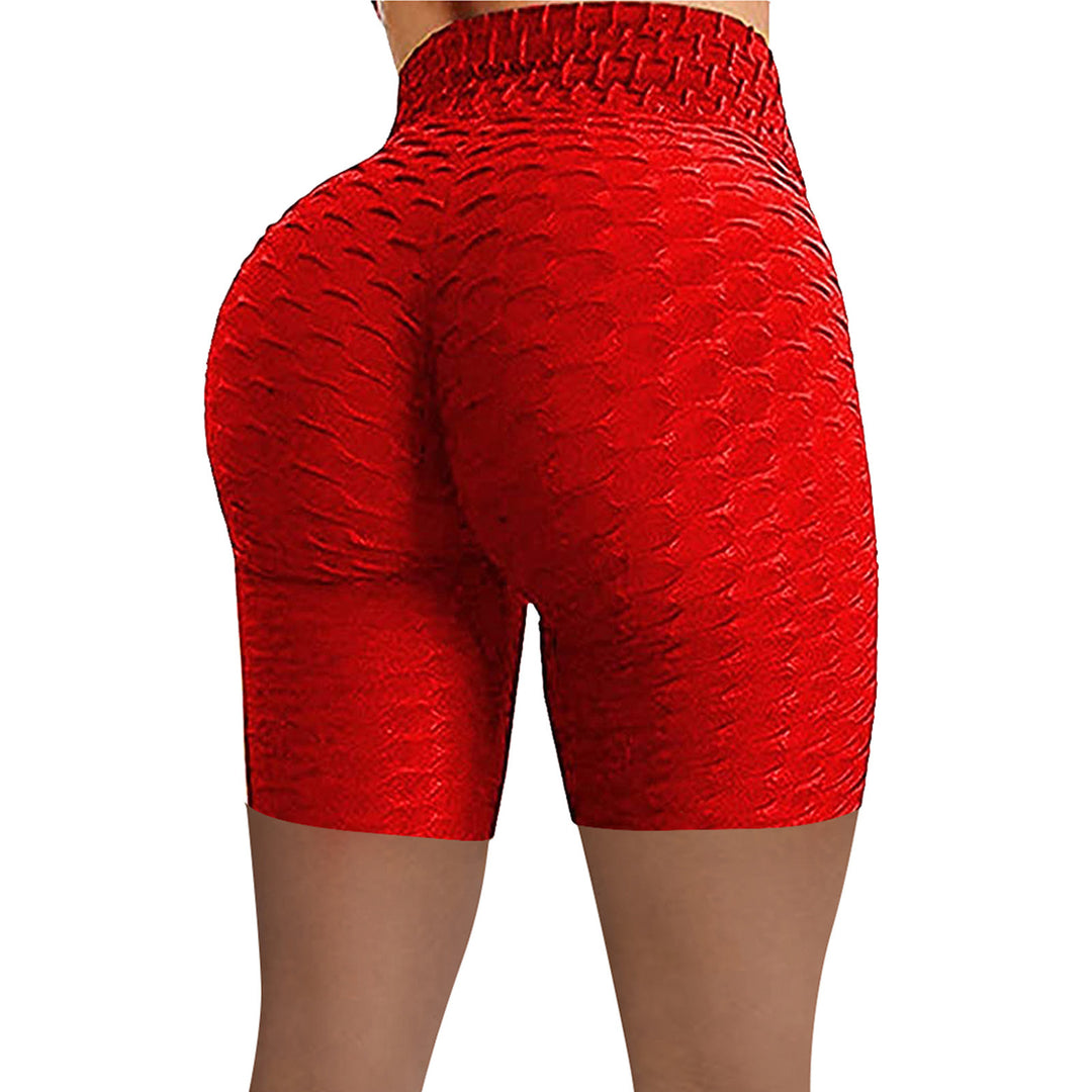 Damen Komfortable Sportshorts mit hohem Taillenbund und strukturierter Oberfläche R&B