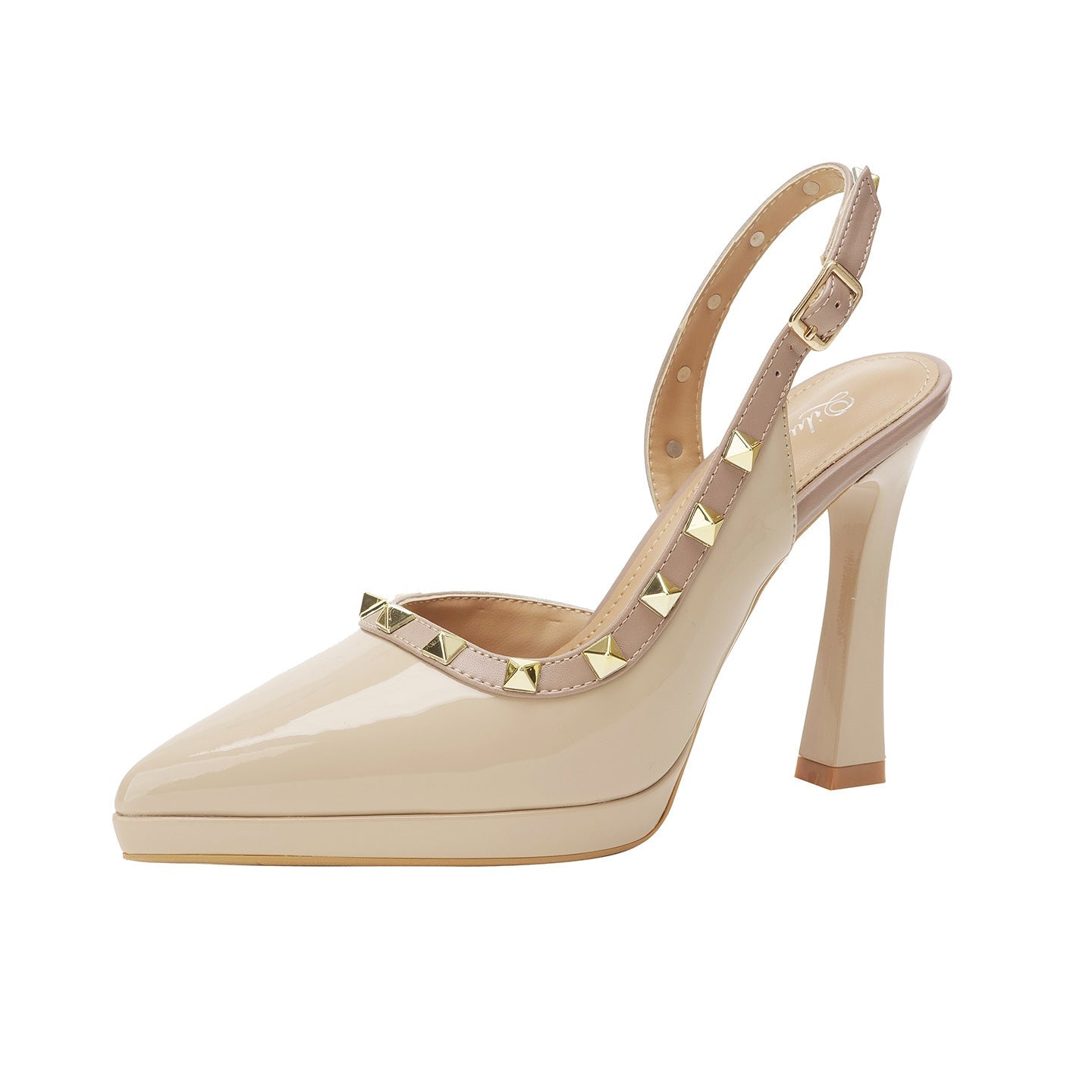 Damen Slingback-Pumps mit dekorativem Schmuckdetail