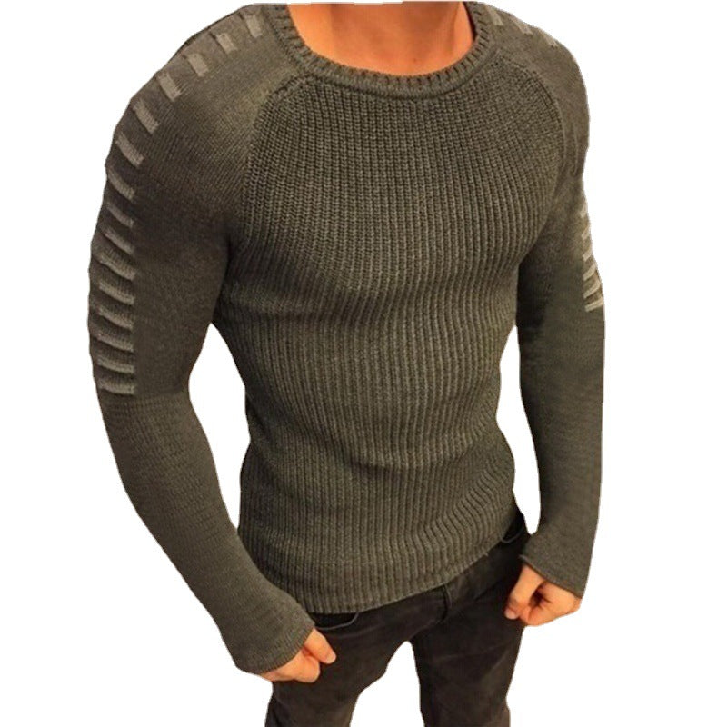 Herren strukturierter Pullover mit modernem Schnitt und kreativen Details R&B