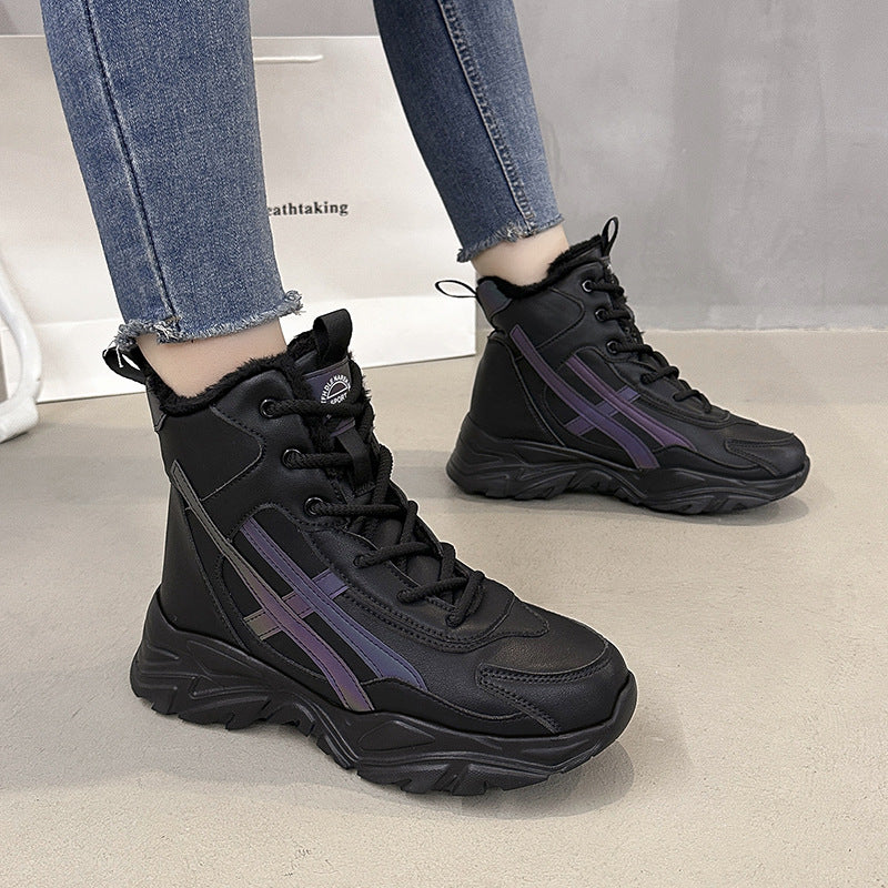 Damen Plüschgefütterte Winter Sneakers R&B
