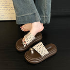 Damen Stylish Zehentrenner-Sandalen mit komfortabler gepolsterter Sohle und dekorativem Riemen R&B
