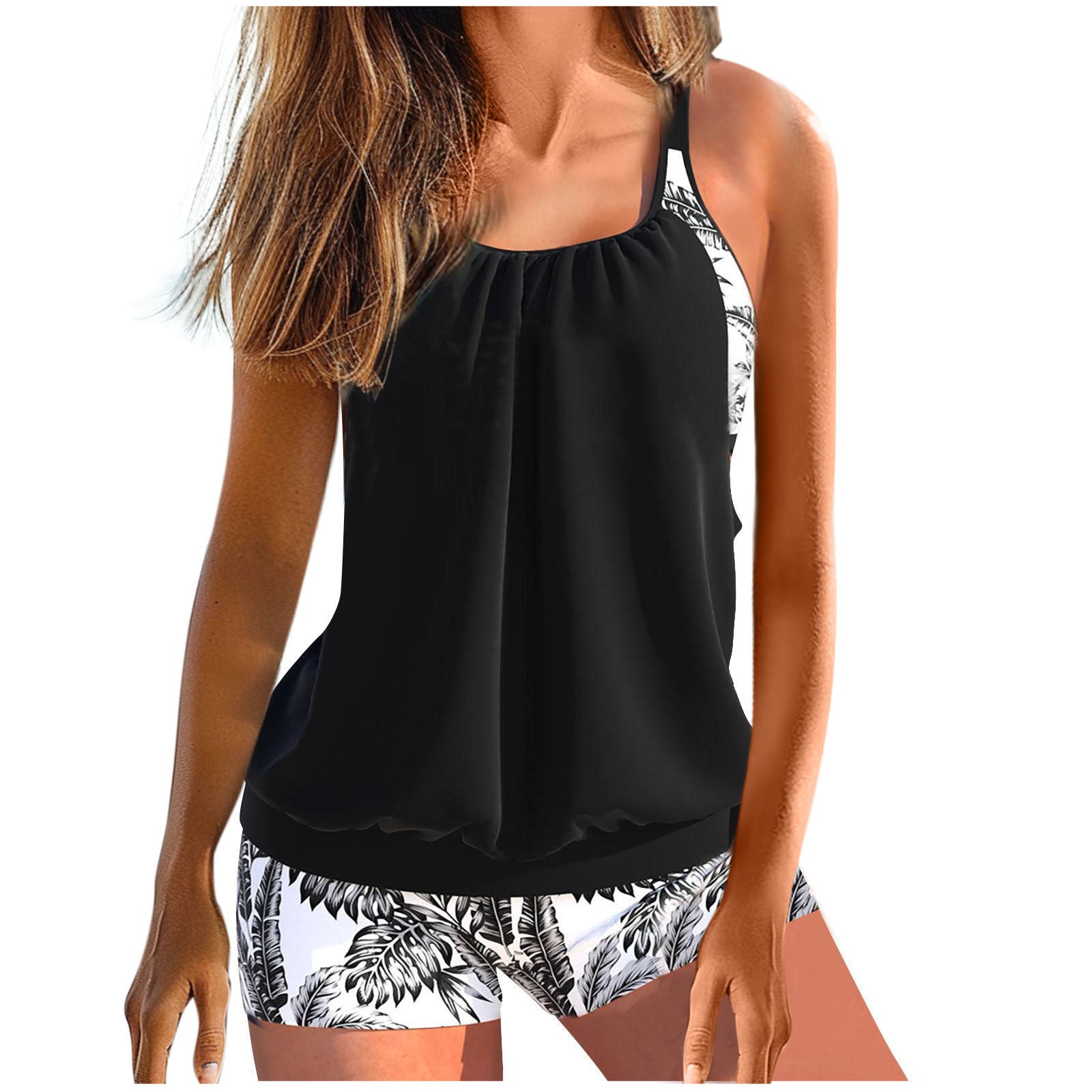 R&B | Damen Tankini Set mit Floralen Shorts und Angenehmen Trägern