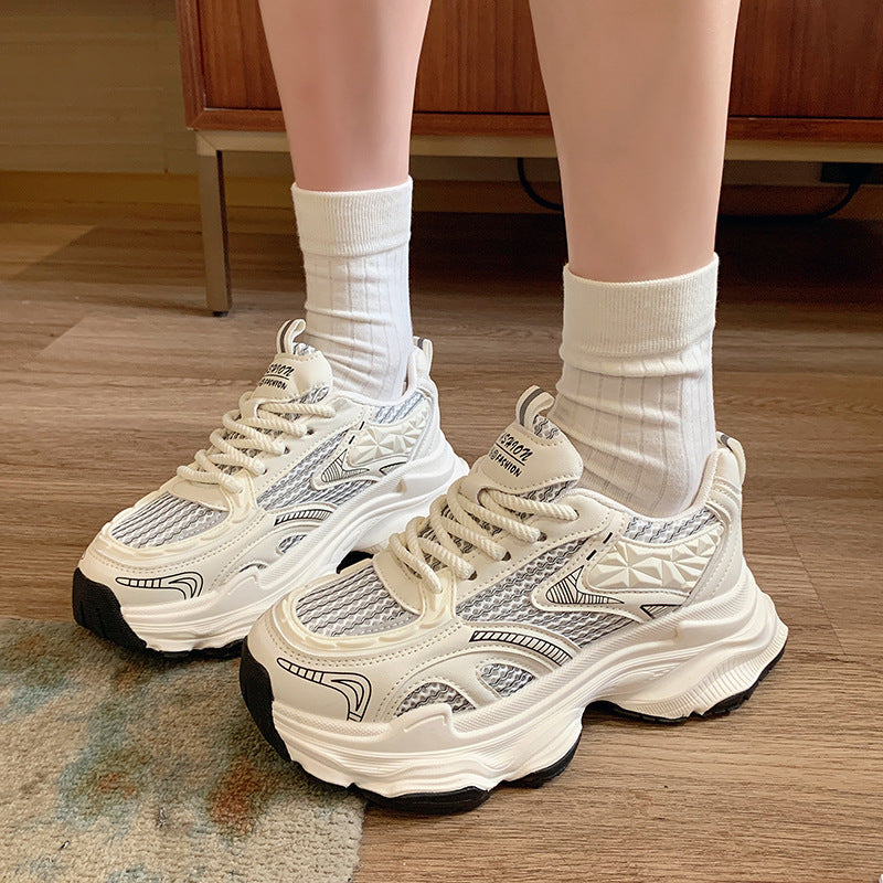 Damen Sportliche Chunky Sneakers mit atmungsaktivem Mesh-Obermaterial R&B