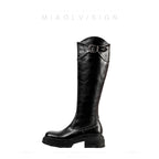Damen Stiefel mit modischen Nietenakzenten und robustem Blockabsatz R&B