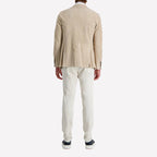 Herren elegante Wildlederjacke mit modernem Kragen und stilvollen Details