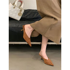Damen elegante Mules mit spitzem Design R&B