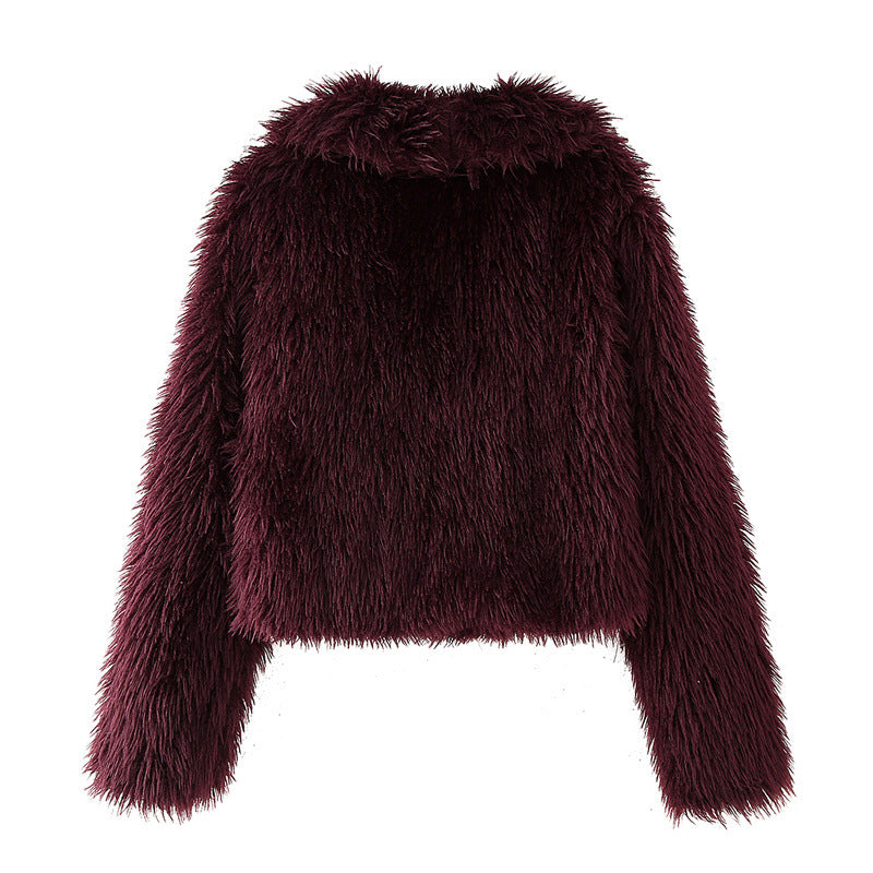 Damen Kuschel-Short-Pelzjacke R&B