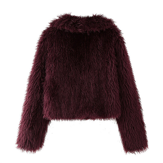 Damen Kuschel-Short-Pelzjacke R&B
