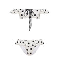 Damen-Bikini-Set mit verspieltem Rüschendesign und Punkten R&B