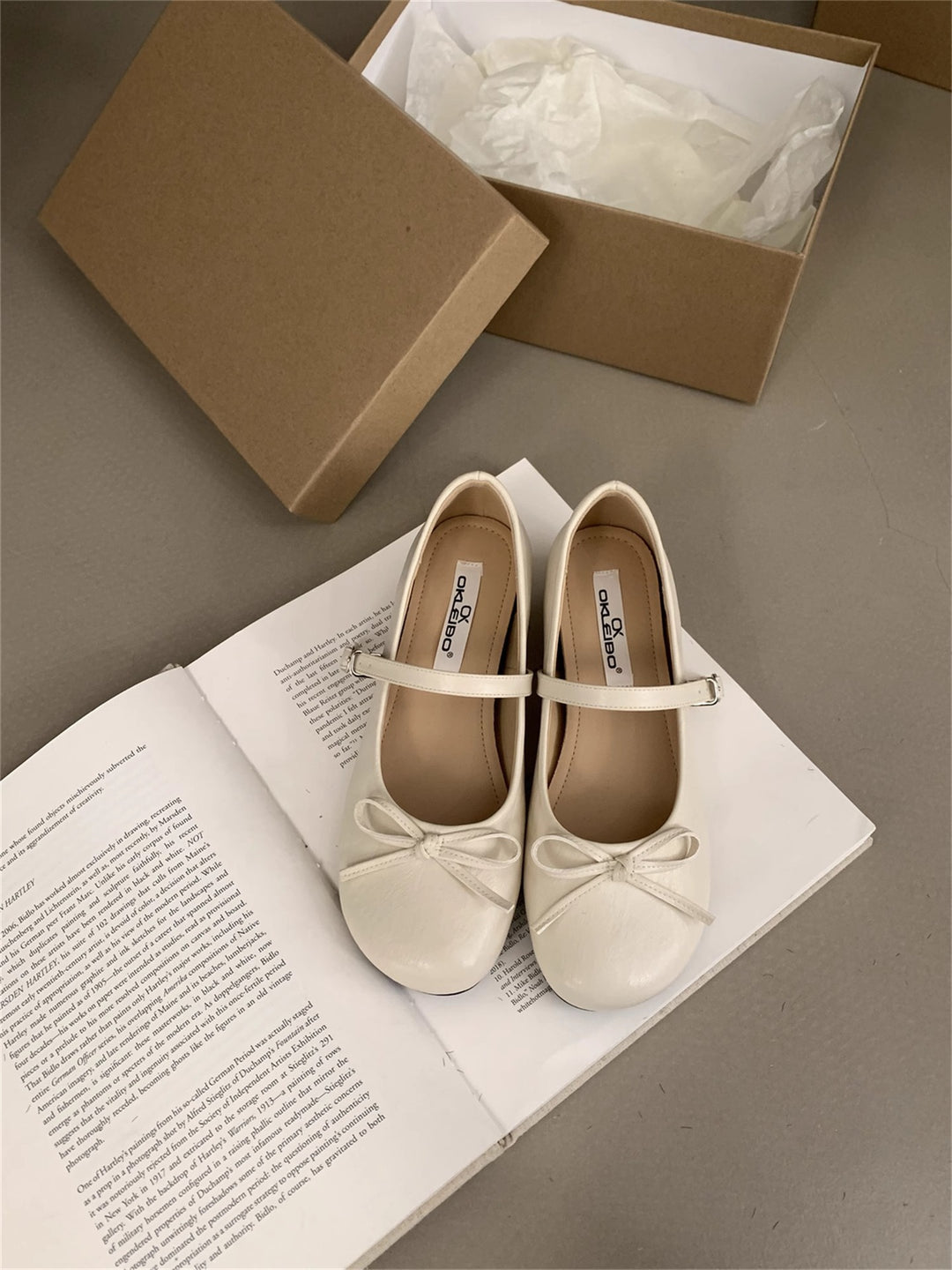 Damen Ballerinas mit elegantem Riemchen und zierlichem Schleifendetail R&B