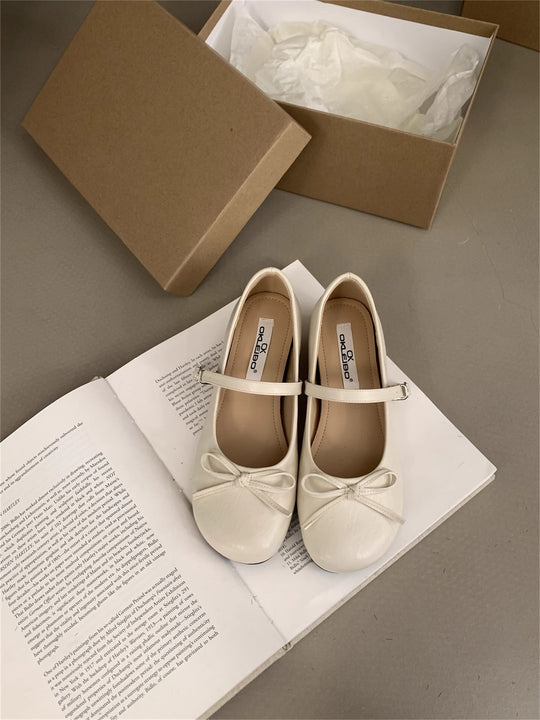 Damen Ballerinas mit elegantem Riemchen und zierlichem Schleifendetail R&B
