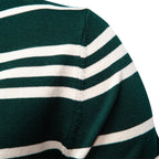 Herren Polo-Pullover mit modischem Streifenmuster und leichter Struktur