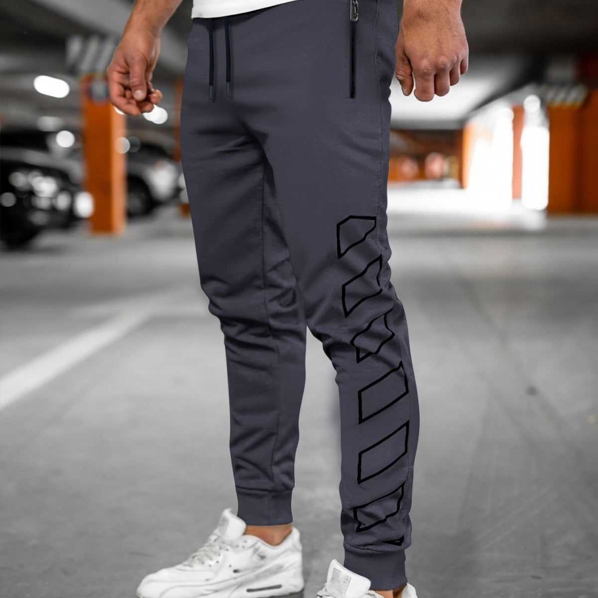 Herren Sportliche Jogginghose mit modernem Design und Seitentaschen R&B