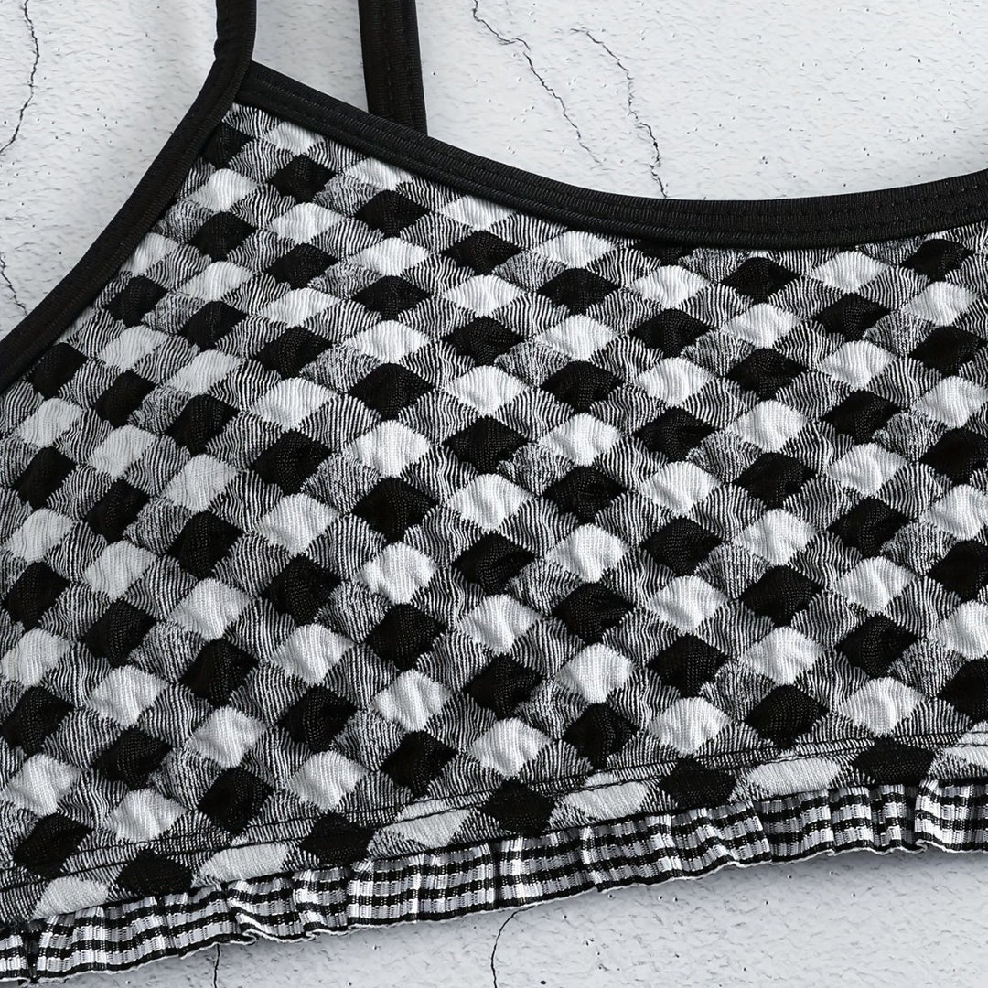Damen lässiger Crop-Top Bikini R&B