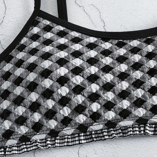 Damen lässiger Crop-Top Bikini R&B