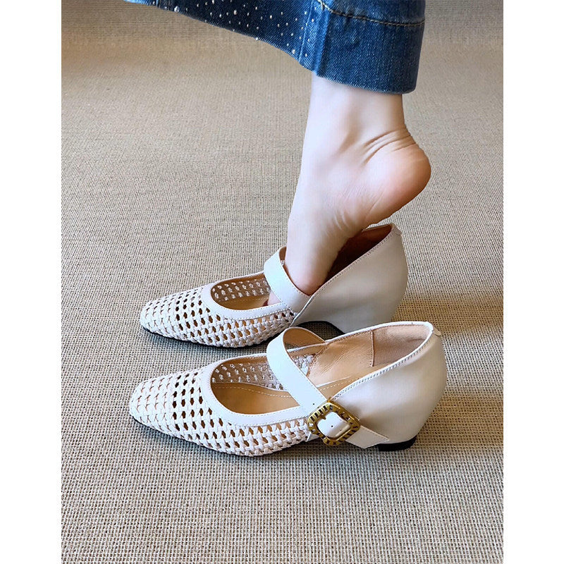 Damen Ballerinas mit stilvollem Riemchen und luftiger Schnüroptik R&B