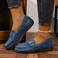 Damen Mokassins mit modischem Schnallen-Design und komfortabler Sohle